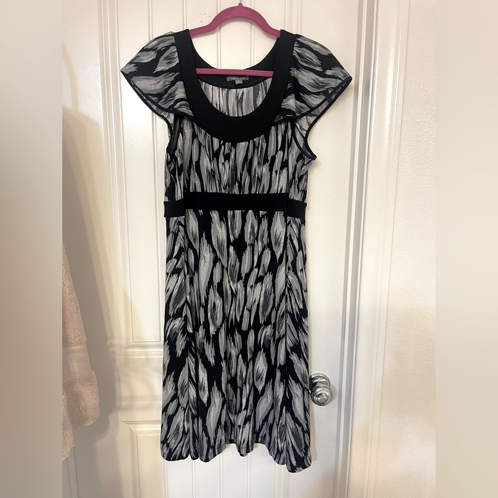 Black and print dress